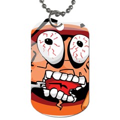 Brain Cartoon Animation Dog Tag (one Side)