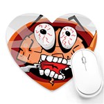 Brain Cartoon Animation Heart Mousepads Front