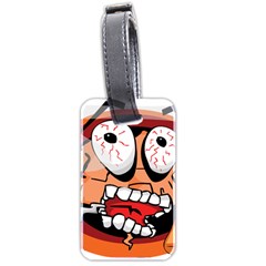 Brain Cartoon Animation Luggage Tag (two Sides) by Jancukart