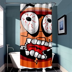 Brain Cartoon Animation Shower Curtain 36  X 72  (stall) 