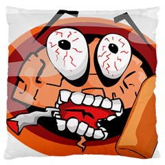 Brain Cartoon Animation Large Flano Cushion Case (two Sides)