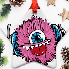 Monster-headphones-headset-listen Ornament (star)