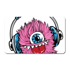 Monster-headphones-headset-listen Magnet (rectangular)