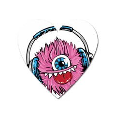 Monster-headphones-headset-listen Heart Magnet