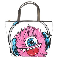 Monster-headphones-headset-listen Bucket Bag