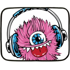 Monster-headphones-headset-listen Fleece Blanket (mini) by Jancukart