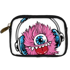 Monster-headphones-headset-listen Digital Camera Leather Case