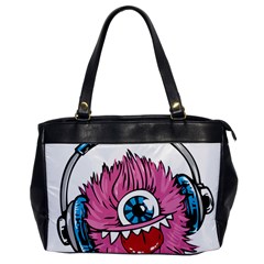 Monster-headphones-headset-listen Oversize Office Handbag by Jancukart