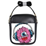 Monster-headphones-headset-listen Girls Sling Bag Front