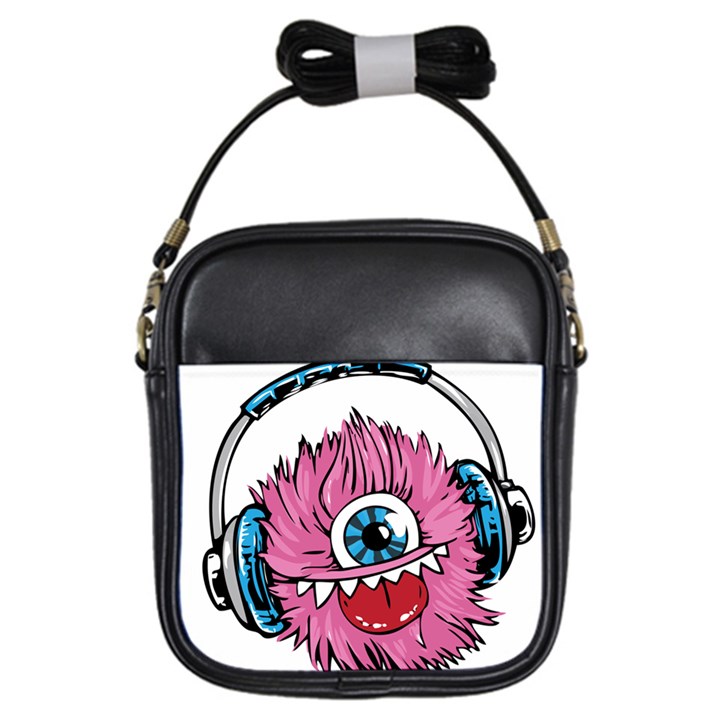 Monster-headphones-headset-listen Girls Sling Bag