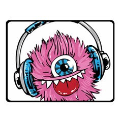 Monster-headphones-headset-listen Double Sided Fleece Blanket (small) 