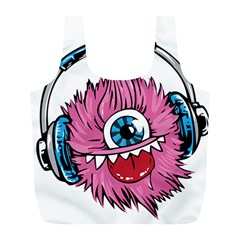 Monster-headphones-headset-listen Full Print Recycle Bag (l) by Jancukart