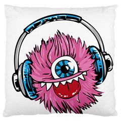 Monster-headphones-headset-listen Standard Flano Cushion Case (two Sides)