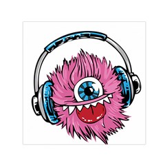 Monster-headphones-headset-listen Square Satin Scarf (30  X 30 )