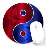 Yin Yang Eastern Asian Philosophy Round Mousepads Front