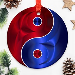 Yin Yang Eastern Asian Philosophy Ornament (round)