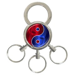 Yin Yang Eastern Asian Philosophy 3-ring Key Chain