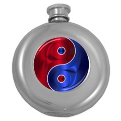 Yin Yang Eastern Asian Philosophy Round Hip Flask (5 Oz)