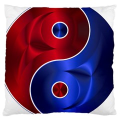 Yin Yang Eastern Asian Philosophy Large Cushion Case (one Side) by Jancukart