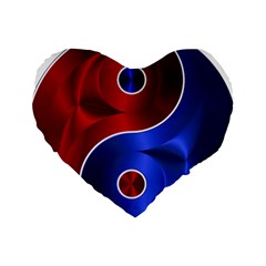 Yin Yang Eastern Asian Philosophy Standard 16  Premium Heart Shape Cushions