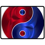 Yin Yang Eastern Asian Philosophy Double Sided Fleece Blanket (Large)  80 x60  Blanket Front