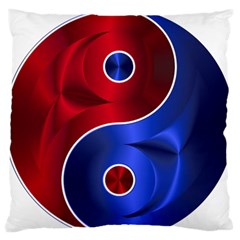 Yin Yang Eastern Asian Philosophy Large Flano Cushion Case (two Sides) by Jancukart