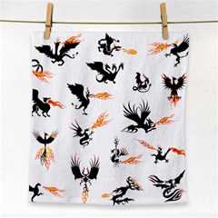 Dragon-phoenix-fire-bird-ancient Face Towel