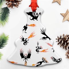 Dragon-phoenix-fire-bird-ancient Ornament (christmas Tree) 