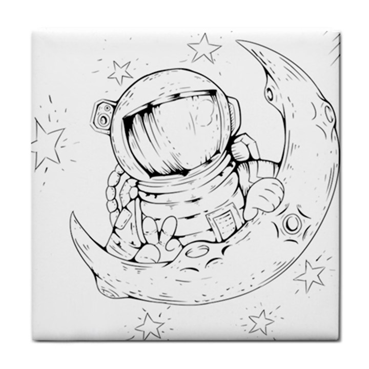 Astronaut-moon-space-astronomy Tile Coaster