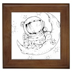 Astronaut-moon-space-astronomy Framed Tile by Jancukart