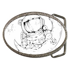 Astronaut-moon-space-astronomy Belt Buckles