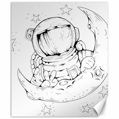 Astronaut-moon-space-astronomy Canvas 8  X 10 