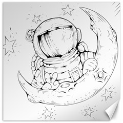 Astronaut-moon-space-astronomy Canvas 16  X 16 