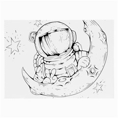 Astronaut-moon-space-astronomy Large Glasses Cloth