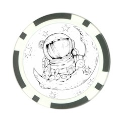 Astronaut-moon-space-astronomy Poker Chip Card Guard by Jancukart