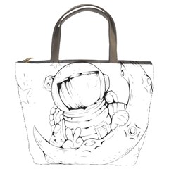 Astronaut-moon-space-astronomy Bucket Bag by Jancukart