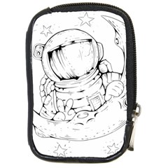 Astronaut-moon-space-astronomy Compact Camera Leather Case by Jancukart