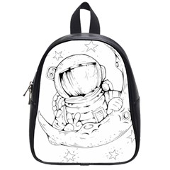 Astronaut-moon-space-astronomy School Bag (small)