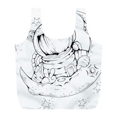 Astronaut-moon-space-astronomy Full Print Recycle Bag (l) by Jancukart