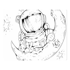 Astronaut-moon-space-astronomy Double Sided Flano Blanket (large) 