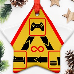 Gamer-geek-video-game-sign-fan Ornament (star)