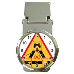 Gamer-geek-video-game-sign-fan Money Clip Watches