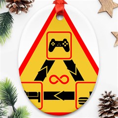 Gamer-geek-video-game-sign-fan Oval Ornament (two Sides) by Jancukart