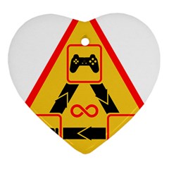 Gamer-geek-video-game-sign-fan Heart Ornament (two Sides) by Jancukart