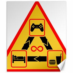 Gamer-geek-video-game-sign-fan Canvas 8  X 10  by Jancukart