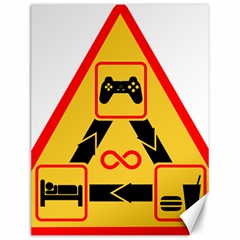 Gamer-geek-video-game-sign-fan Canvas 12  X 16  by Jancukart