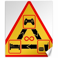 Gamer-geek-video-game-sign-fan Canvas 20  X 24  by Jancukart