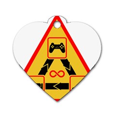 Gamer-geek-video-game-sign-fan Dog Tag Heart (one Side)