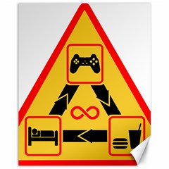 Gamer-geek-video-game-sign-fan Canvas 11  X 14  by Jancukart