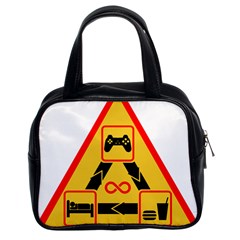 Gamer-geek-video-game-sign-fan Classic Handbag (two Sides) by Jancukart